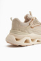 Tonia Beige Mesh Detailed Thick Sole Women's Sneaker - 7