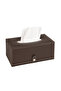 Premium Design Vegan Leather Tissue and Napkin Box Maxi Size Napkin Holder 24X13X10 Cm. Brown