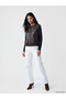 Özmarka New Season Brown Crew Neck Women's Leather Look Vest - 3