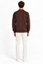 Polo Collar Zippered Long Sleeve Men's Sweater 102101 - 3