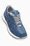 Wendy Genuine Leather Blue Suede Mesh Detailed Lace-Up Women's Sneaker
