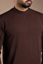 Men's Brown Half-Neck Soft Sweatshirt - 3