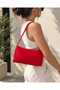 Livy Mini Baguette Women's Shoulder Bag with Zipper and Cord Strap, Daily Stylish Small Size - 3