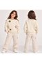 Girl's Cıcek Embroidery and Printed Trendy Sweatshirt