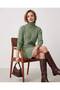 Women's Turtleneck Knitted Patterned Knitwear Tunic Dress