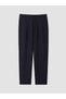 Alita City with a Difference of Color, Lcw Curve Navy Blue Large Size Women's Pleated Fabric Pants - 3