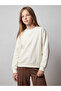 Ecru Crew Neck Girls' Thick Sweatshirt W6F431Z4-Kx0 |   Lcw