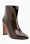 Janis Brown Croco Heeled Women's Boots - 2