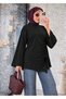 Women's Modal Fabric Side Gathered Asymmetrical Tunic with Tie Detail 0248 - 3