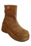26K434 Platform Wedge Sole Women's Suede Boots - 8