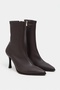Sharon Brown Matte Stretch Pointed Toe Thin Heel Women's Boots - 4