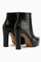 Abbie Black Crocodile Pointed Toe High Heeled Zipper Boots - 6