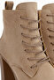 Camia Mink Suede Lace-Up Platform Heeled Women's Boots - 4
