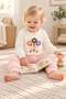 Baby Girl Floral Embroidered Bow Long Sleeve Sweatshirt Sweatpants 2-Piece Seasonal Bottom Top Set 6-2 - 4