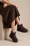 Women's Furry Suede Look Winter Glitter Boots, Warm Glitter Boots, Soft Sole, Glitter Boots - 2