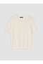 Alita City Lcw Comfort Ecru Knitwear Plain Oval Neck Women's Sweater - 5