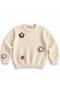 Girl's Cıcek Embroidery and Printed Trendy Sweatshirt - 2