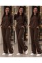 G Detailed Long Sleeved Bottom Top Modal Tracksuit Set Mazelf
