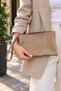 Faux Leather Hand Bag, Stylish Wrist Strap Zippered Portfolio Multi-Purpose Cosmetic Wallet and Hand Wrist Bag - 2