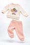 Baby Girl Floral Embroidered Bow Long Sleeve Sweatshirt Sweatpants 2-Piece Seasonal Bottom Top Set 6-2 - 5
