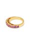 Be Kind Band Ring, Colorful Crystal Ring - 3