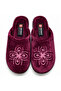 Softly Lined Women's Slippers with Embroidery Motifs, Closed Flat Sole, Stylish Model - 2