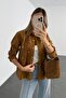 Tan Belted Beaded Embroidered Suede Jacket 4249 - 5