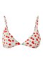Stunning Cherry Patterned Bikini Top - White
