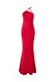 One Shoulder Bias Gown, Red One Shoulder Evening Dress