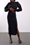 Black Slit Pencil Skirt 4861 - 5