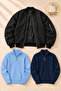 3-Piece Men's Winter Combination Pack – 1 Bomber Jacket + 2 Zippered Thessaloniki Sweaters, 100 ml Perfume Gift