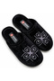 Softly Lined Women's Slippers with Embroidery Motifs, Closed Flat Sole, Stylish Model - 3