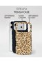 Compatible with iPhone 17 Pro Max / 18 Pro Max - Beige Leopard, Dual Layer Cover, Glossy Surface Protective Case - 3
