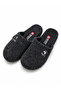 Men's House Slippers Black Winter Warm Lined Non-Slip Sole Comfortable Soft Indoor Slippers - 2