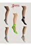 5-Piece Tulle Socks Set White Black Gray Green Blue Colorful Thin Transparent Daily Casual Stylish Socks - 2