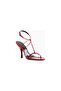 Mixer 115 Red Leather Sandals, 115mm High Heels Elegant Design - 3