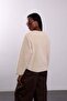 Ecru Buttoned Fleece Jacket 23265 - 6