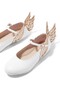 Winged Ballerina Flat Shoes - White - 4