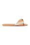 High Quality Leather Flat Bottom Orange Slippers