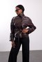Plum Belted Faux Leather Jacket 2072 - 3