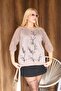 Embroidered Glitter Cotton Mercerized Sweater