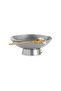 Calla Lily Hazelnut Bowl Handmade Stainless Steel and Brass Detail