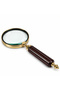 4 Pieces Brass Magnifying Glasses – Handheld Magnifier with Wooden Handle and Brass Frame, Magnifier for Reading and Inspection - 2