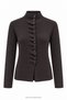 Buttoned Ruffled Knitwear Navy Blue