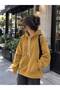Unisex Oversize Fleece Sweatshirt with Drawstring Hood and Pocket - 2