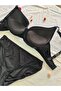 Jacquard Patterned Women's Bra Panty Set - Supported / Covered Bra Set, Set of 2 - 3