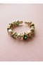 Zircon Stone Emerald Green Detailed Ring