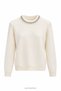 Stone Pendant Detailed Knitwear Sweater Cream