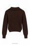 Hooked Ribbed Knitwear Blouse Brown - 4