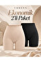 Tightening, Laser Cut, Non-Marking, Ghost, Long Leg Corset Shorts - Skin Black